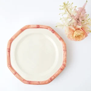 Cheap Pink Geometric Bamboo Dinner Plate Dinner Plates