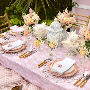 Best Sale Pink Geometric Bamboo Dinner Plate (Set Of 4) Dinner Plates