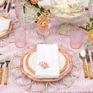 Outlet Pink Geometric Bamboo Starter Plate Bamboo Crockery