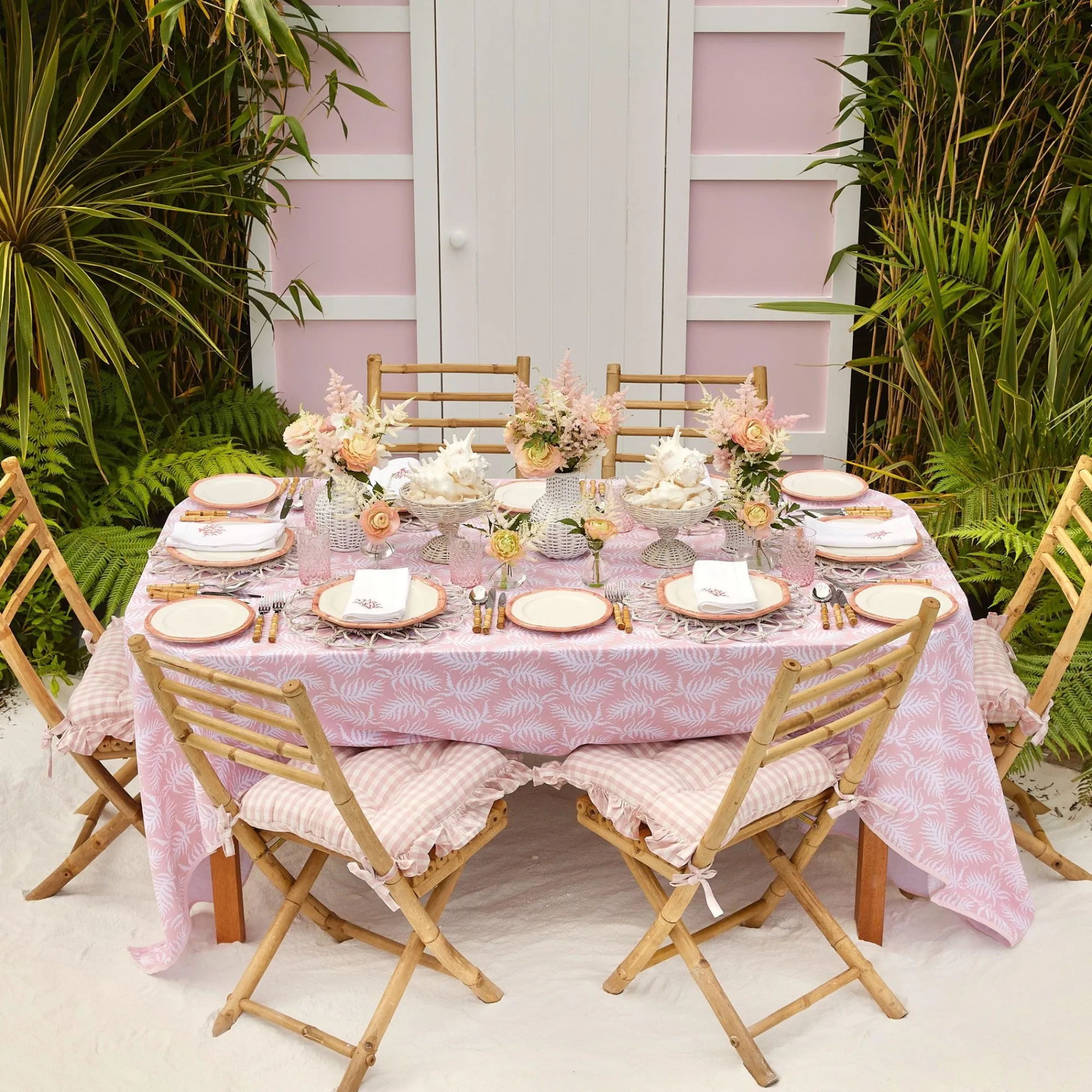 pink_geometric_bamboo_sta_16.webp Outlet Pink Geometric Bamboo Starter Plate Bamboo Crockery