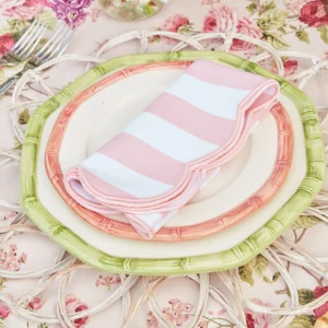 Best Sale Pink Geometric Bamboo Starter Plate (Set Of 4) Starter Plates