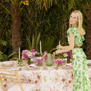 Best Sale Pink Geometric Bamboo Starter Plate (Set Of 4) Starter Plates