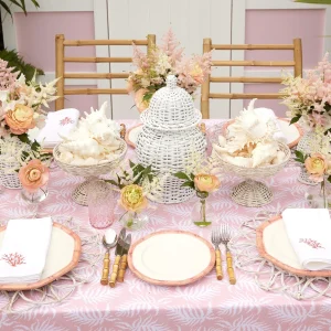 Best Sale Pink Geometric Bamboo Starter Plate (Set Of 4) Starter Plates