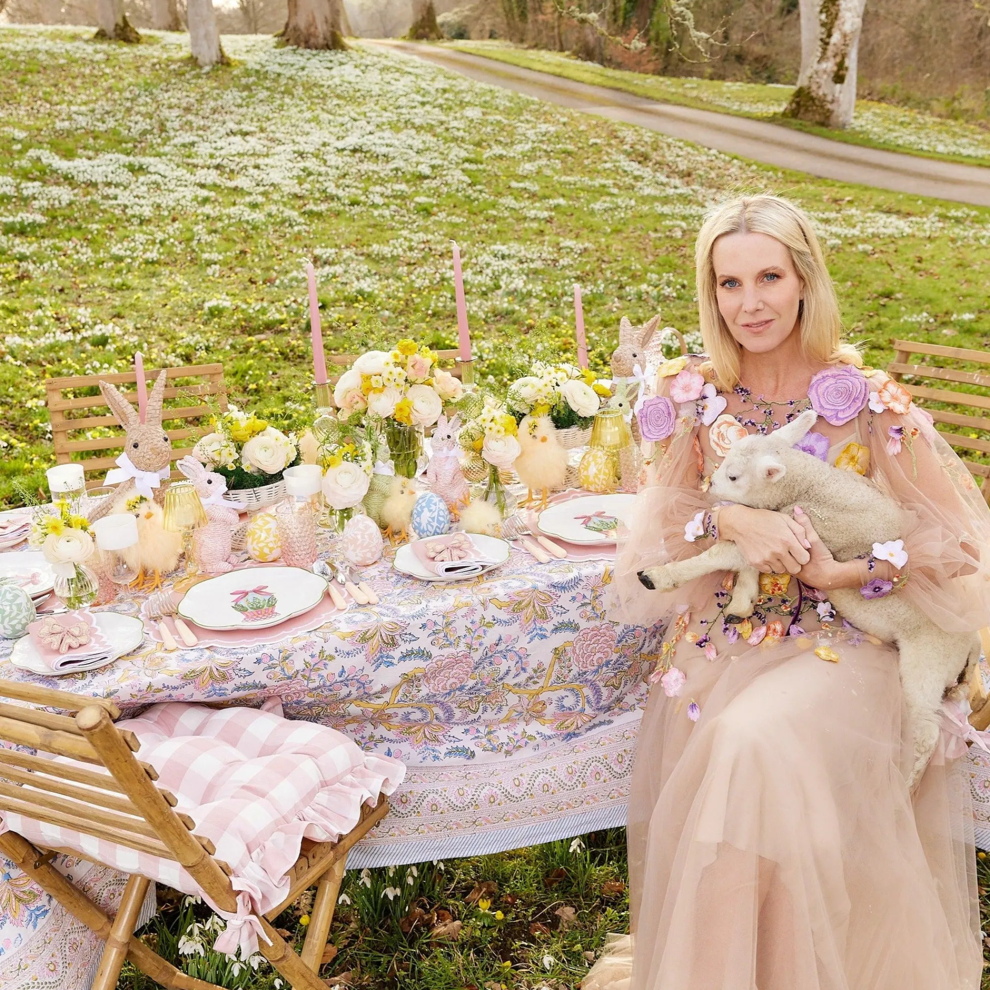 pink_gingham_ruffle_seat__5-1.webp Shop Pink Gingham Ruffle Seat Pad Cushion Cushions