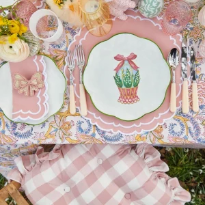 Shop Pink Gingham Ruffle Seat Pad Cushion Cushions