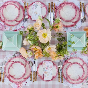 Flash Sale Pink Gingham Tablecloth Tablecloths