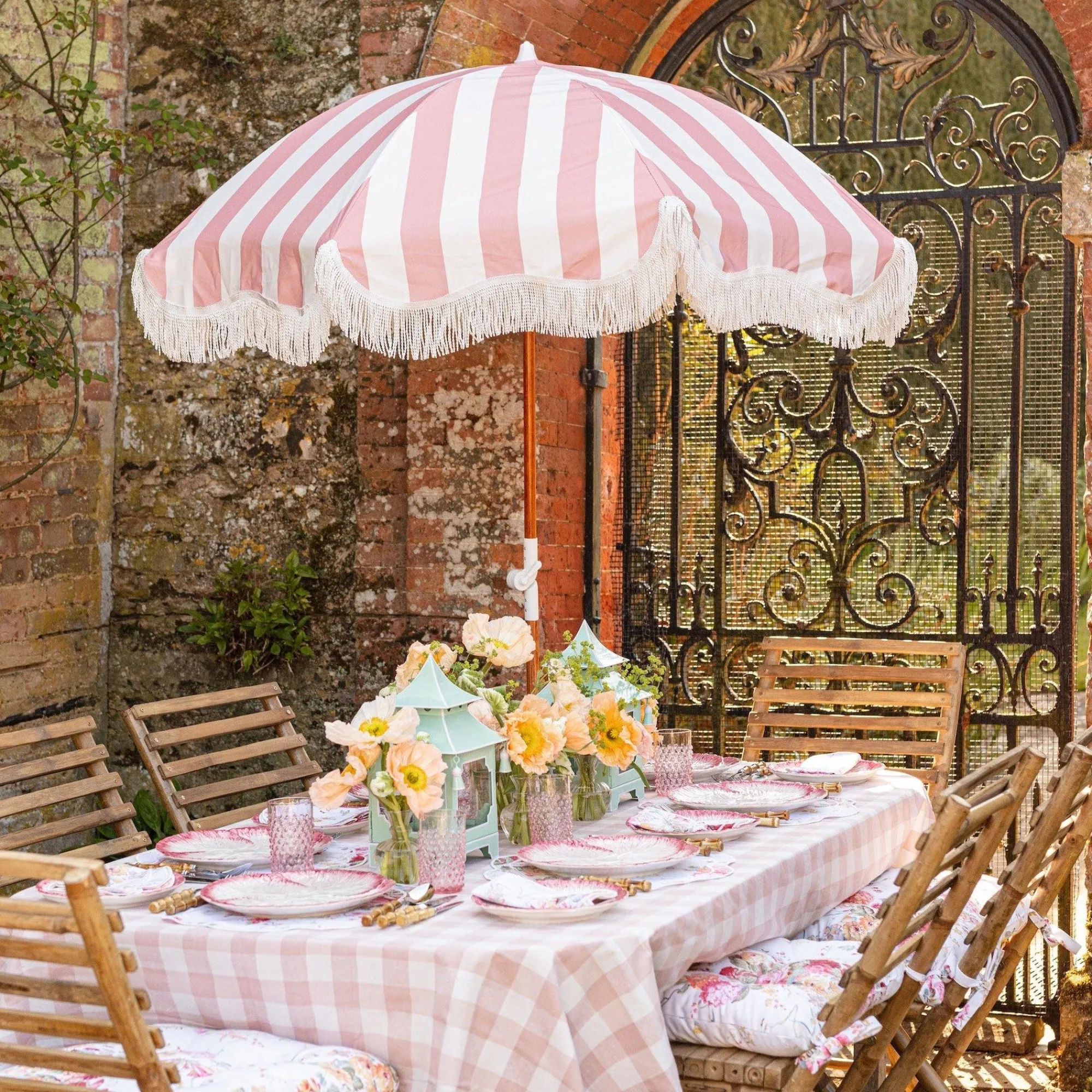 pink_gingham_tablecloth_4.webp Flash Sale Pink Gingham Tablecloth Tablecloths