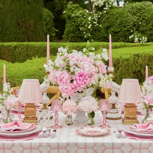 Clearance Pink Lotus Lampshade Lamps & Lighting