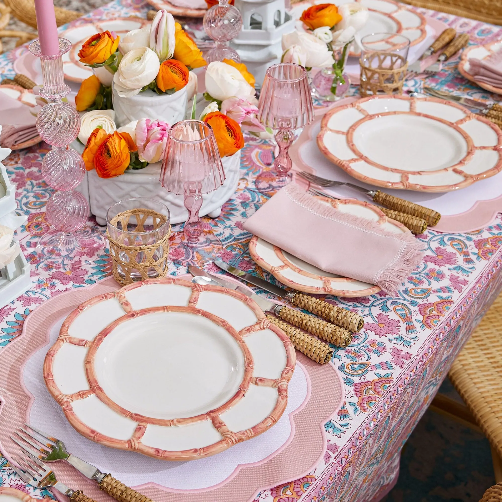 pink_petal_bamboo_dinner__1-4.webp Cheap Pink Petal Bamboo Dinner & Starter Plates (Set Of 8) Crockery Sets