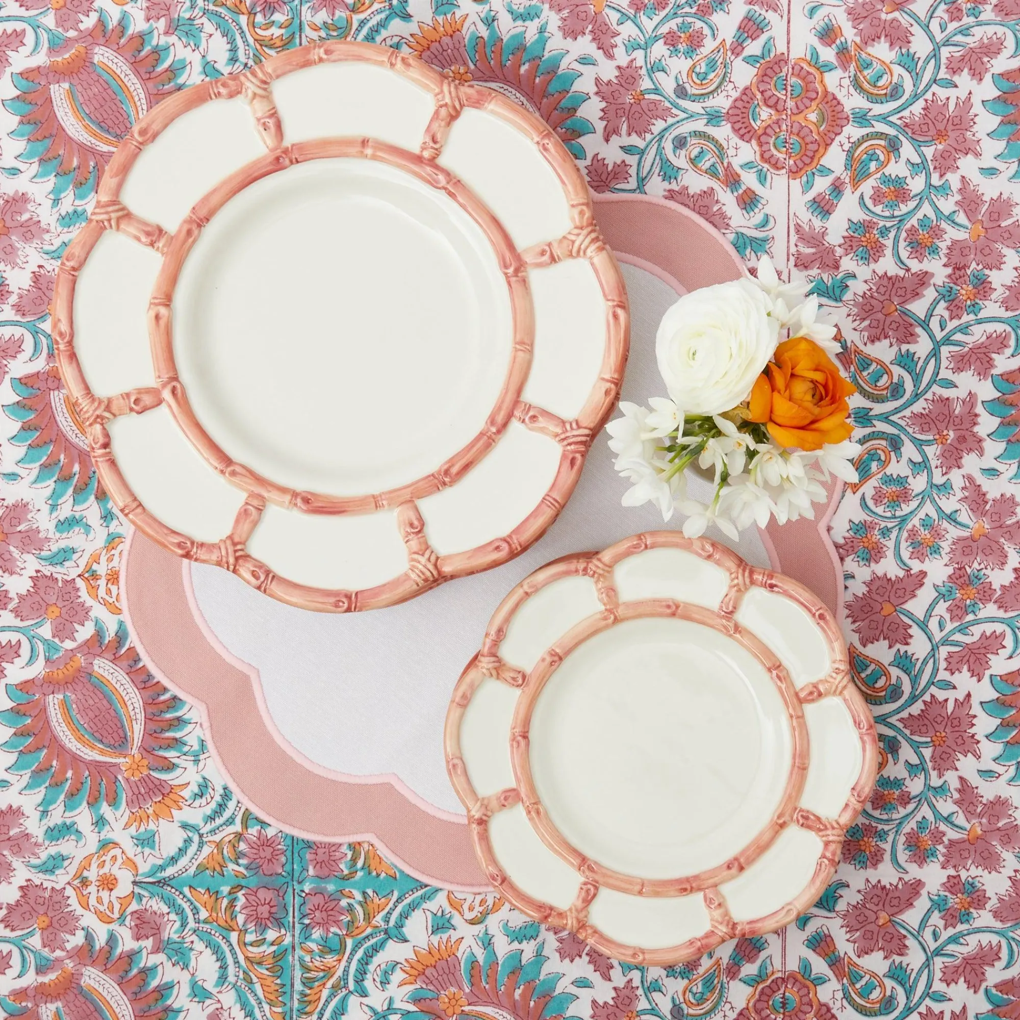 pink_petal_bamboo_dinner__3-4.webp Cheap Pink Petal Bamboo Dinner & Starter Plates (Set Of 8) Crockery Sets