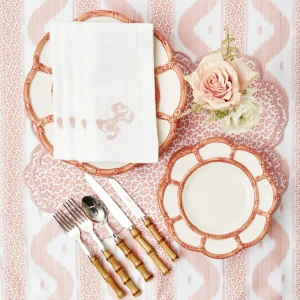 Outlet Pink Petal Bamboo Starter Plates (Set Of 4) Bamboo Crockery