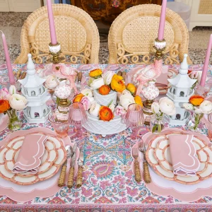 Shop Pink Petal Bamboo Starter Plates (Set Of 4) Starter Plates