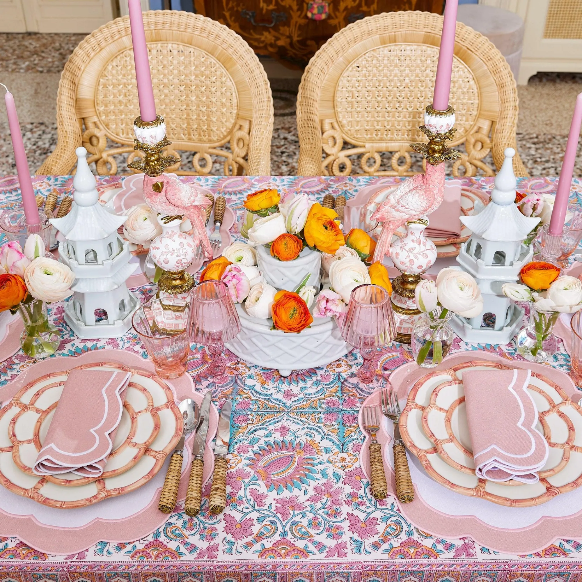 pink_petal_bamboo_starter_3-3.webp Shop Pink Petal Bamboo Starter Plates (Set Of 4) Starter Plates