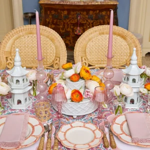 Online Pink Petal Bamboo Starter Plates (Set Of 4) Crockery Sets