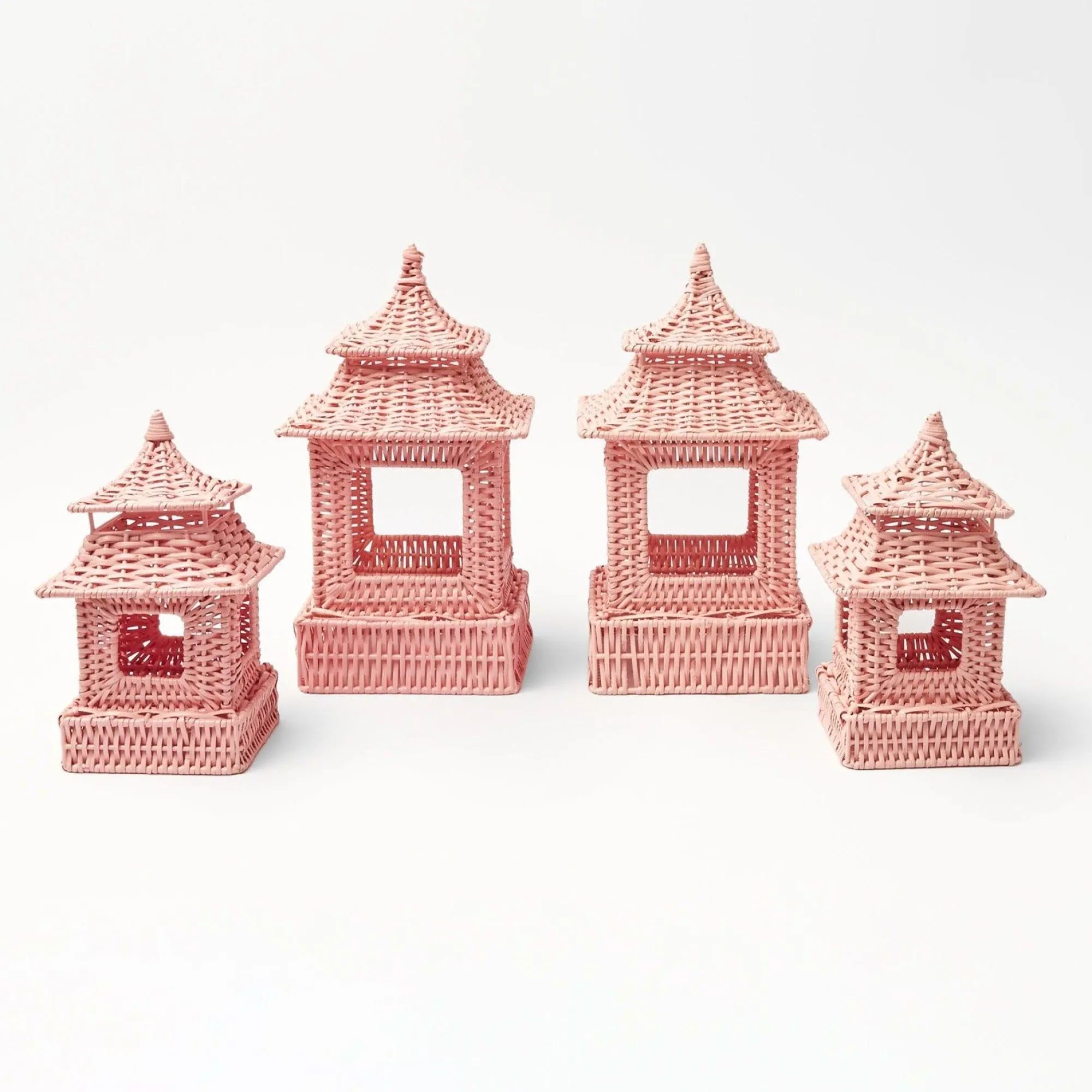 pink_rattan_pagoda_lanter_0-2.webp New Pink Rattan Pagoda Lantern Set Pagodas & Lanterns
