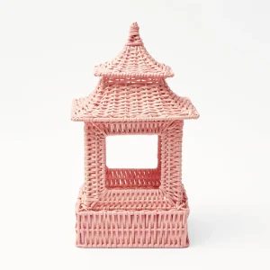 Flash Sale Pink Rattan Pagoda Lantern Pagodas & Lanterns