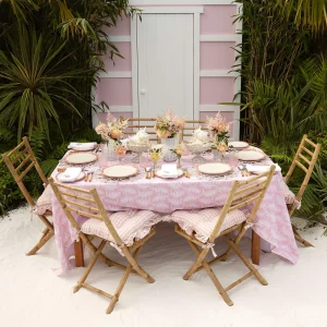 Cheap Pink Trailing Ferns Tablecloth Tablecloths