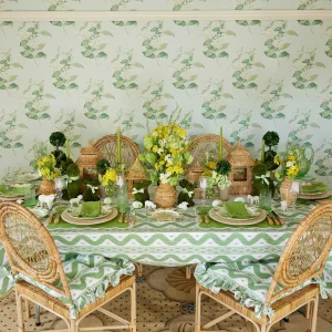 Fashion Potted Boxwood With Green Bow Decoration Set Decoration Sets