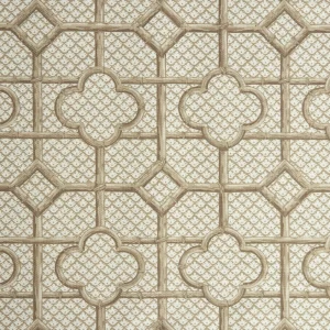 Cheap Putty Bamboo Trellis Fabric Serena Fresson Fabrics