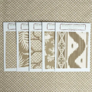 Cheap Putty Lotus Flower Fabric Serena Fresson Fabrics