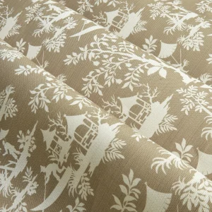 Discount Putty Pagoda Garden Fabric Serena Fresson Fabrics