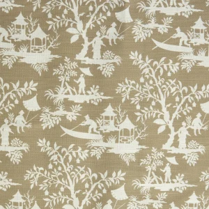 Discount Putty Pagoda Garden Fabric Serena Fresson Fabrics
