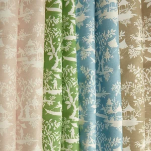 Discount Putty Pagoda Garden Fabric Serena Fresson Fabrics