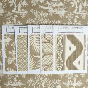 Discount Putty Pagoda Garden Fabric Serena Fresson Fabrics