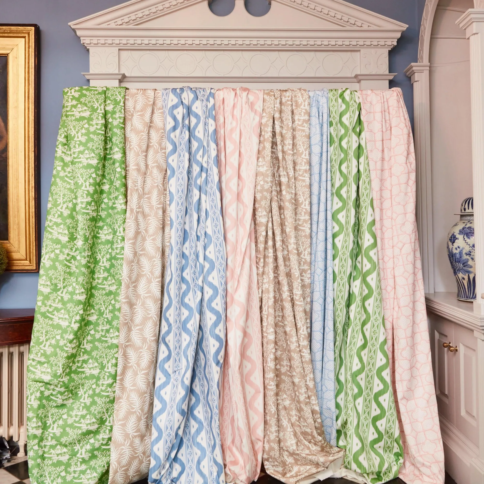 putty_trailing_ferns_fabr_2.webp Clearance Putty Trailing Ferns Fabric Serena Fresson Fabrics