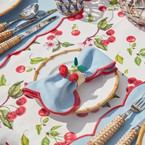 Shop Raffia Cherry Napkin Holders (Set Of 4) Napkin Rings, Bows & Wreaths