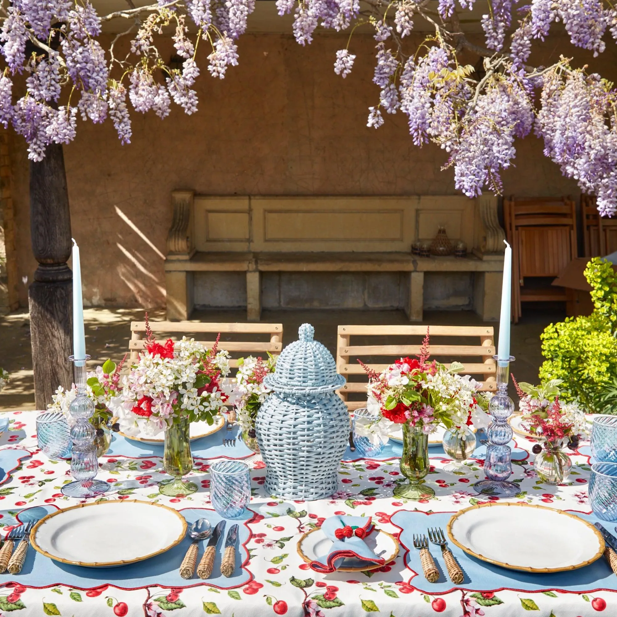 raffia_cherry_napkin_hold_3.webp Shop Raffia Cherry Napkin Holders (Set Of 4) Napkin Rings, Bows & Wreaths