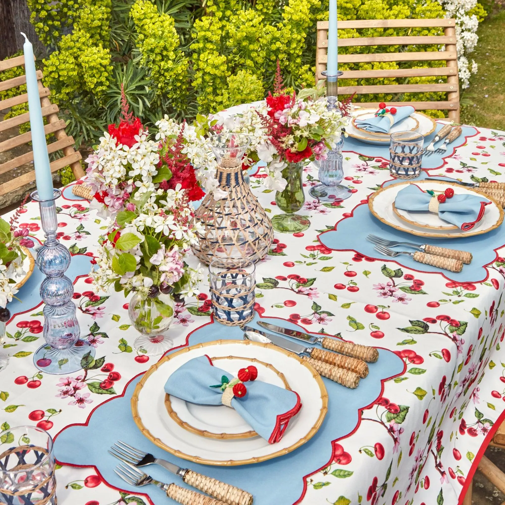 raffia_cherry_napkin_hold_7.webp Shop Raffia Cherry Napkin Holders (Set Of 4) Napkin Rings, Bows & Wreaths