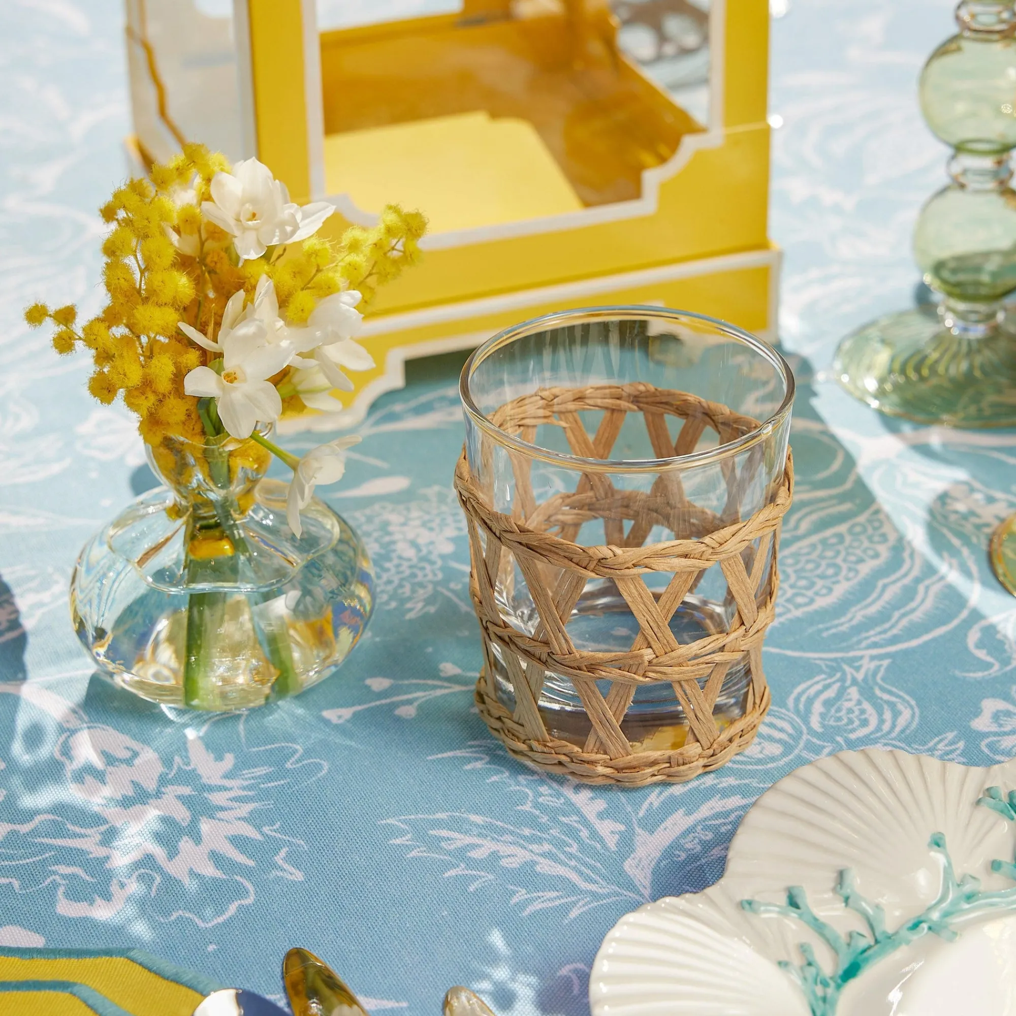 raffia_water_glasses__jug_12.webp Outlet Raffia Water Glasses & Jug Set Glassware Sets