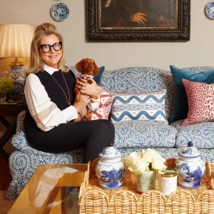 Cheap Raspberry Pink Ikat Stripe Fabric Serena Fresson Fabrics