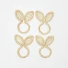 Best Rattan Bunny Napkin Rings (Set Of 4) Rattan Tableware