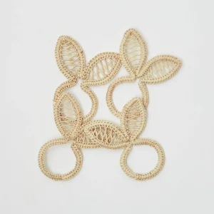 Best Rattan Bunny Napkin Rings (Set Of 4) Rattan Tableware