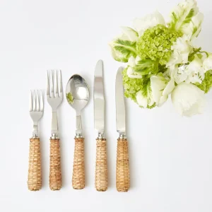 Online Rattan Cutlery (5 Piece) Cutlery Sets