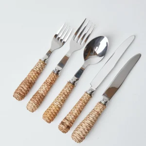 Online Rattan Cutlery (5 Piece) Cutlery Sets