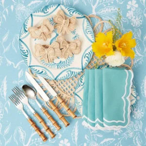 Fashion Rattan Napkin Bows (Set Of 4) Rattan Tableware