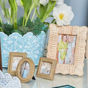 Clearance Rattan Photo Frame (Pair) Rattan Tableware
