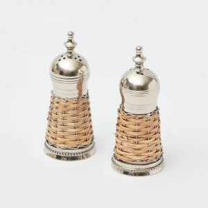 New Rattan Salt & Pepper Set Rattan Tableware