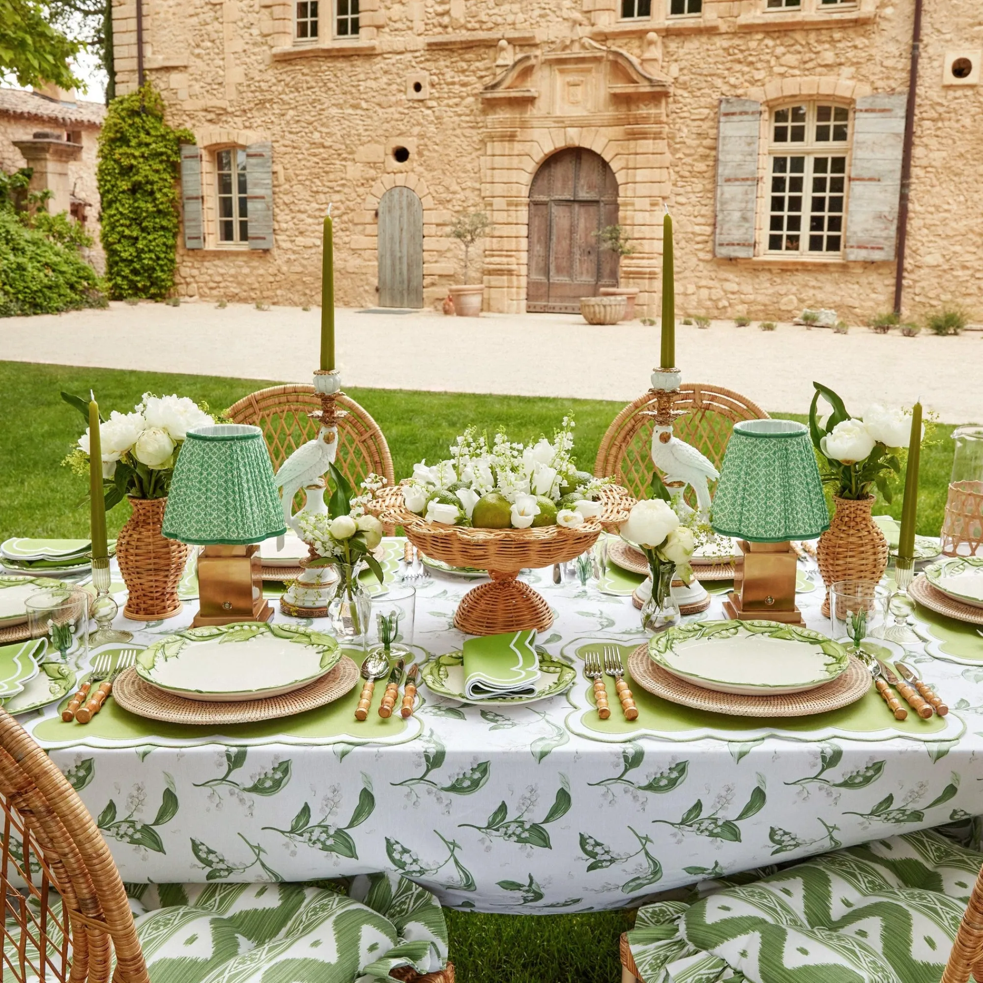 rechargeable_lamp_with_gr_1.webp Shop Rechargeable Lamp With Green Lotus Lampshade Lamps & Lighting