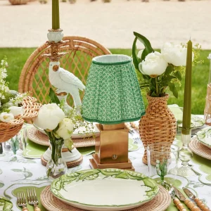 Shop Rechargeable Lamp With Green Lotus Lampshade Lamps & Lighting