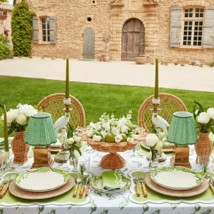 Shop Rechargeable Lamp With Green Lotus Lampshade Lamps & Lighting