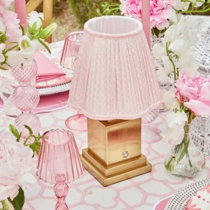 Flash Sale Rechargeable Lamp With Pink Lotus Lampshade Lamps & Lighting