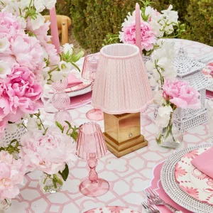 Flash Sale Rechargeable Lamp With Pink Lotus Lampshade Lamps & Lighting