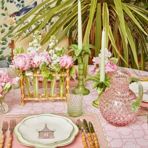 Clearance Rose Hobnail Jug With Emerald Handle Jugs