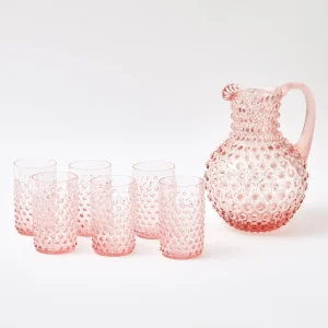 Flash Sale Rose Pink Hobnail Glasses (Set Of 6) Glasses
