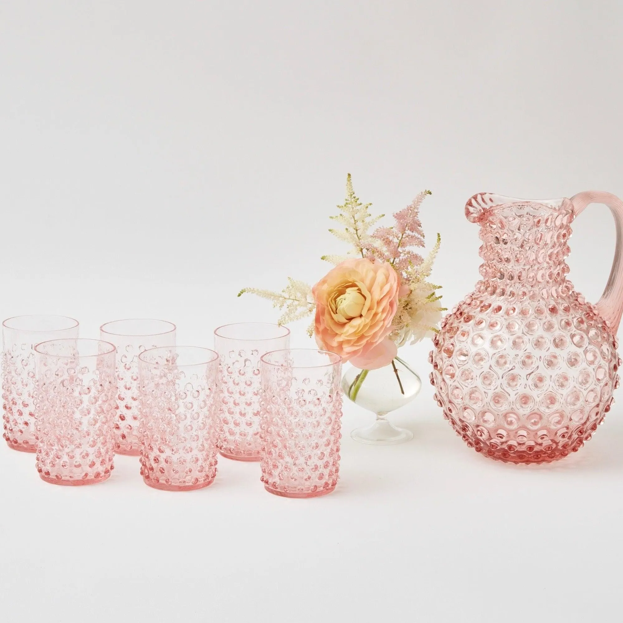 rose_pink_hobnail_jug_3.webp New Rose Pink Hobnail Jug Jugs