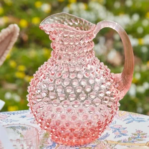 New Rose Pink Hobnail Jug Jugs